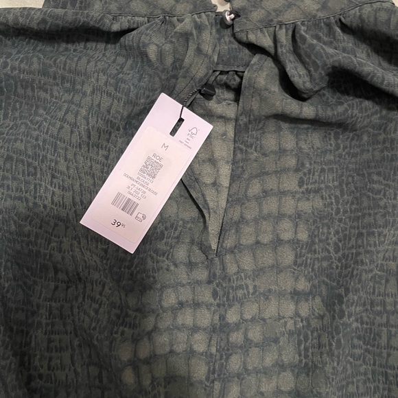 Green dynamite see through blouse size M - Picture 3 of 3